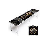 BEERBALLER® Multigame Beer Pong Table - 6 Giochi per Feste su Un Unico Tavolo da Beer Pong | Struttura Nera, Superficie Pieghevole e AntiGraffio | Portapalle con 6 Palline | Giochi da Bere