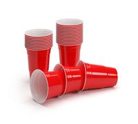 BeerCup Nadal Classics - Bicchieri rossi da party, 16 Oz/473 ml