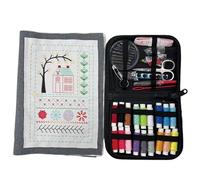 BeerMmay Libro da cucito fai da te con kit da cucito, libro portatile da 16 pagine con 106 punti squisiti, include 86 fili in 18 colori per principianti e appassionati (set 1)