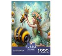Bees And Fairy Flowers 1000 Pezzi Puzzle Classici Per Adulti E Bambini Da 14 Anni E Più Giochi Rilassamento E Intelligence Sfida Impossibile - Decorazione Della Casa 38x26cm/1000pcs