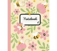 Bees and Flowers Notebook - A Beautifully Designed Journal with Vintage-Inspired Floral and Bee Artwork for Writing, Journaling, and Notes | 7.5" x 9.25" Lined Pages for Creativity and Inspiration
