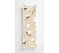 Bees Body Pillow Cover 20x60 Inch, Durable Velvet pillow Case Daisies, Long body Pillow case cover Soft Breathable, Decorative Bolster Pillowcase for Hotel Couch Bedroom