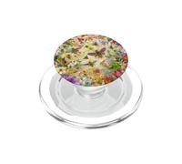 Bees Boho Wildflowers foglie e vetro colorato floreale PopSockets PopGrip per MagSafe