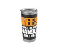 BEES HANDLE THE BUZZ I HANDLE THE FUZZ Bicchiere termico in acciaio inox doppia parete