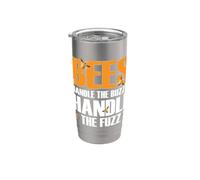 BEES HANDLE THE BUZZ I HANDLE THE FUZZ Bicchiere termico in acciaio inox doppia parete