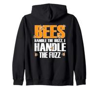 Bees Handle The Buzz I Handle The Fuzz Felpa con Cappuccio