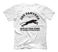 Bees Knees Tees Anchorman Inspired Sex Panther T-Shirt, White, Medium [Apparel]