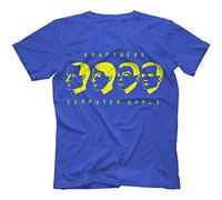 Bees Knees Tees Computer World T-Shirt 100% Cotton Kraftwerk Inspired Autobahn The Model[Royal Blue,M]