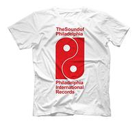 Bees Knees Tees Philadelphia International Records T-Shirt 100% Cotton Disco Tsop Soul Philly[Large,White]