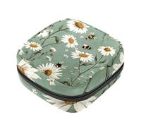 Bees on Daisy - Kit per il primo ciclo mestruale per ragazze, salvaslip per assorbenti mestruali, porta assorbenti con cerniera, organizer per tovaglioli sanitari