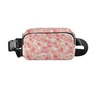 Bees on Yellow - Marsupio da donna, uomo, adolescente, alla moda, per shopping, sport, lavoro, Texture glitter rosso, 1 Size