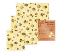 Bees Wax Wraps - Riutilizzabile WAESWAX Food Wrap | Bee Waxs Wrappers per pane al formaggio | Coperture per ciotola | 3 x d' WRRAP per WRRAPS verdure Fruits Panes Cheeses 25x28 Cm/9.84x11.02