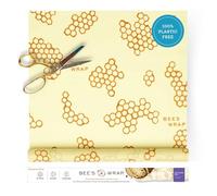 Bee's Wrap Rotolo di cera d'api per alimenti, tagliato su misura, 35,6 x 132,1 cm, senza plastica, prodotto negli Stati Uniti, riutilizzabile, a nido d'ape