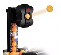 BEESOM Istruttore Ping Pong,Robot Ping Pong con Rete E Telecomando, Lanciapalle Automatico 50w,9 Impostazioni Spina E 100 Palline, Macchina per Allenamento Ping Pong,per Interni E Sessioni