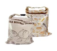 Beeswax Bread Bag - 2-Piece Sourdough Pouch, Airtight Kitchen Storage