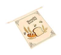 Beeswax Bread Bag, Reusable Zipper Storage, Surdough Keeper Pouch, Kitchen Bread Container, for Kitchen Enthusiasts Bakers Professionals Countertop Display Meal Prep Fresh Breads Storage