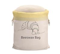 Beeswax Bread Bag - Reusable Zippered Food Storage | Organic Cotton Wrap