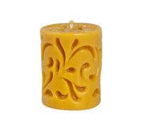 BeesWax Candele artigianali in 100% cera d'api, con stoppino in cotone, naturali, decorative, sostenibili, varie forme (Cilindro decorativo - Altezza: 90 mm | Ø 73 mm)