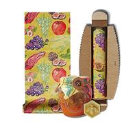 Beeswax wrap in un rotolo da tagliare 30x90 cm | Rotolo in cotone cerato per conservare gli alimenti | dimensioni personalizzabili | Prodotto in Italia (Sapori del nord)