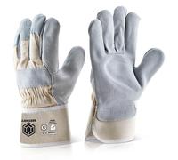Beeswift Guanti Rigger B-FLEX, In Pelle Grigia, Foderati, Taglia Unica