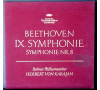 Beethoven 9 Symphonie (Sinfonie) , Symphonie Nr. 8. Karajan. 2 Vinyl LP Box.