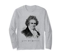 Beethoven-Ritratto Ludwig Van Beethoven Musica Classica Maglia a Manica