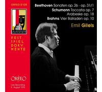 Beethoven/Schumann/Brahms - Sonaten/Toccata/Arabesk (2 CD)