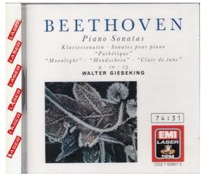 Beethoven: Sonate N. 8 Patetica, 9, 10, 13, 14 Chiar Di Lu / Walter Gieseking CD