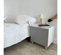 Beetle Print Comodino con scomparto segreto e serratura NFC SafeNight Grey | Mobile di sicurezza nascosto per denaro e oggetti di valore | Spedizione assemblata | Made in Italy