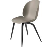 Beetle Sedia da Pranzo Base in Legno Faggio Nero Nero Opaco/ New Beige