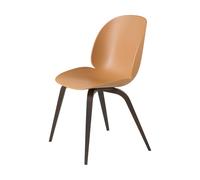 Beetle Sedia da Pranzo Base in Legno Rovere Affumicato Opaco/ Marrone Ambra