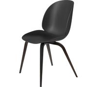 Beetle Sedia da Pranzo Base in Legno Rovere Affumicato Opaco/ Nero