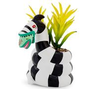Beetlejuice Sandworm - Vaso in ceramica con pianta grassa artificiale, 15,2 cm