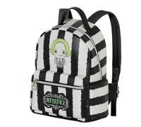 Beetlejuice Stripes-Zainetto Heady, Bianco, 24,5 x 29 cm, Capacità 8 L