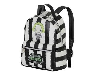 Beetlejuice Stripes-Zainetto Heady, Bianco, 24,5 x 29 cm, Capacità 8 L