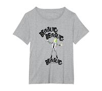 Beetlejuice x3 Maglietta, Donna Plus-Size, Grigio Melange, 6X