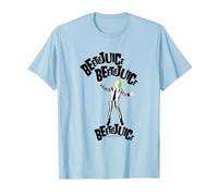 Beetlejuice x3 Maglietta, Uomo, Celeste, XXL