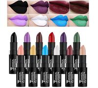 BEEXY - Set di rossetti opachi in velluto, 12 colori vintage, impermeabile, per feste, travestimenti, cosplay, trucco di Halloween