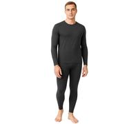BEEYANOPAL Completo Intimo Termico Uomo Invernale con Maglia e Pantalone Foderati in Pile, Leggero, Caldo, Traspirante, per Sport o Quotidiano (Grigio Antracite, S)