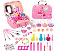 Beeyouk Trucchi Bambina Set, Lavabile Trucchi Bambina 3 4 5 Anni,34 Pezzi Valigetta Trucchi Bambina,Giochi Trousse Trucchi Ragazza, Natale Compleanno Regalo per Bambini 6 7 8 9 10 Anni Femmina