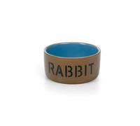 Beeztees 801482 Ciotola in ceramica per coniglio, blu/beige, 11,5 cm