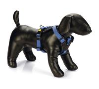 Beeztees Cani Cablaggio Y Parinca Premium Nylon Blu Con Chiusura di Sicurezza