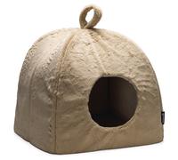 Beeztees Casa Gatto Moza Peluche Beige 40x40cm per Gatti - Rifugio