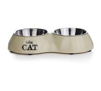 Beeztees Gatti Ciotola Doppia Migliori Cat Beige Melamina 26,5x15cm