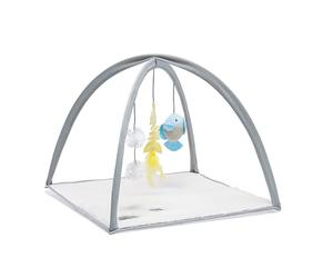 Beeztees Kitten - Tappetino da gioco Xabia, giocattolo per gatti, grigio, 40 x 40 x 33 cm