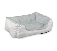 Beeztees Letto Per Cani Baboo Grigio, 48x37x18 Cm, Lavabile A 30°C, Peluche