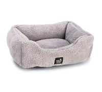 Beeztees Minus One - Lettino rettangolare per gatti Nox, lunghezza 48 cm, larghezza 37 cm, altezza 18 cm, grigio chiaro