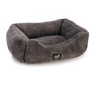 Beeztees Minus One - Lettino rettangolare per gatti Nox, lunghezza 48 cm, larghezza 37 cm, altezza 18 cm, grigio scuro