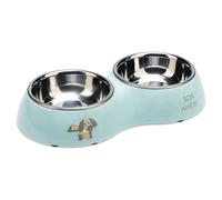 Beeztees Puppy Droppy Cena Set Ciotola Verde Acciaio Inox Anti-scivolo Cappello