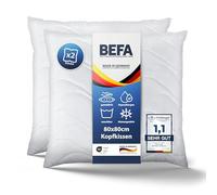 BEFA CARE Prodotto in Germania cuscino 80x80 cm in microfibra con Aloe Vera, certificato ÖKO-TEX 100 Classe 1 (2 pezzi)